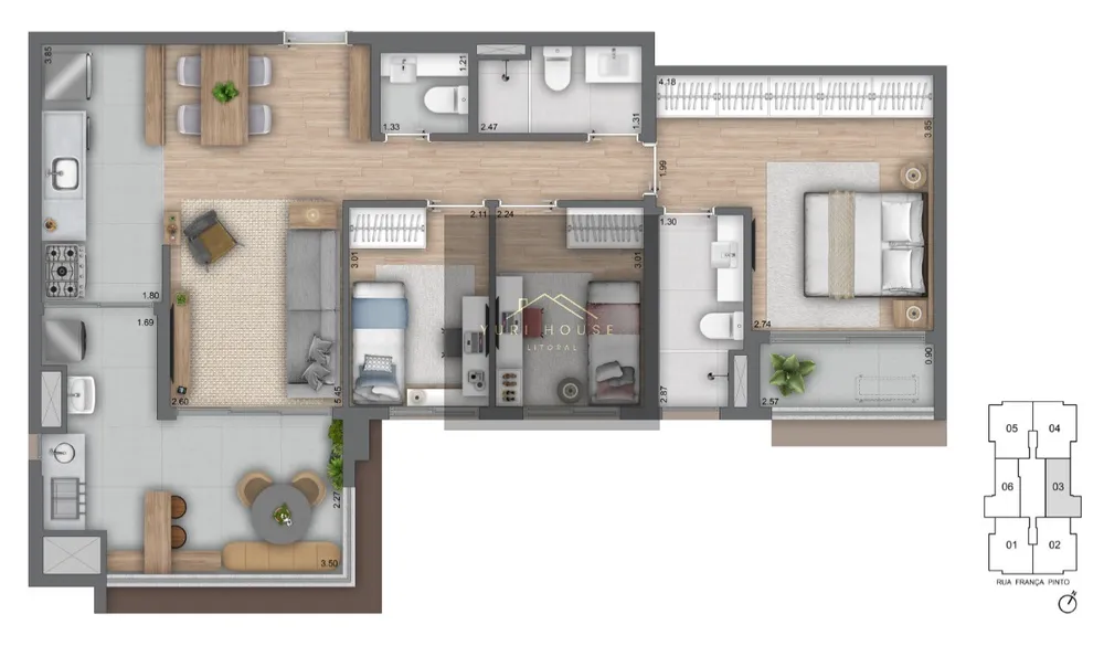 Apartamento, 3 quartos, 93 m² - Foto 4