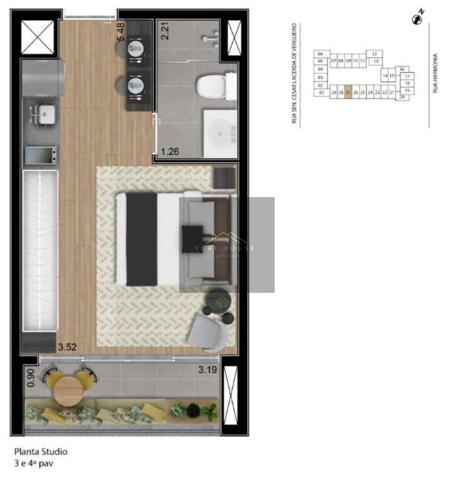Apartamento, 1 quarto, 25 m² - Foto 16