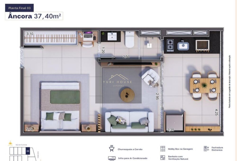 Apartamento, 1 quarto, 40 m² - Foto 4