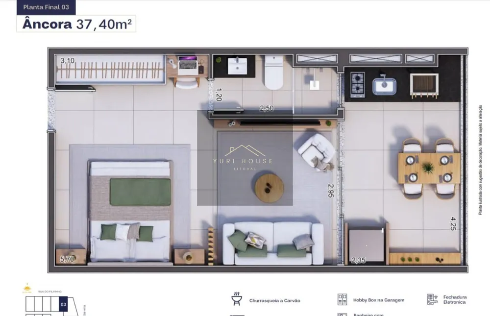 Apartamento, 1 quarto, 40 m² - Foto 11