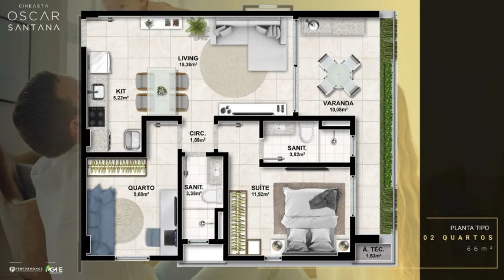 Apartamento, 1 quarto, 46 m² - Foto 11