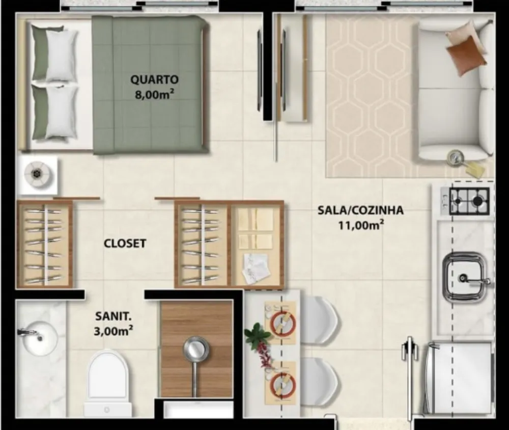 Apartamento, 1 quarto, 30 m² - Foto 8