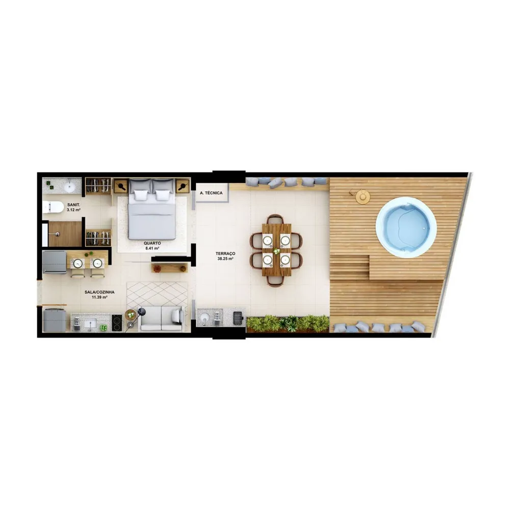 Apartamento, 1 quarto, 30 m² - Foto 8