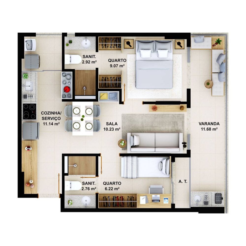 Apartamento, 1 quarto, 20 m² - Foto 15