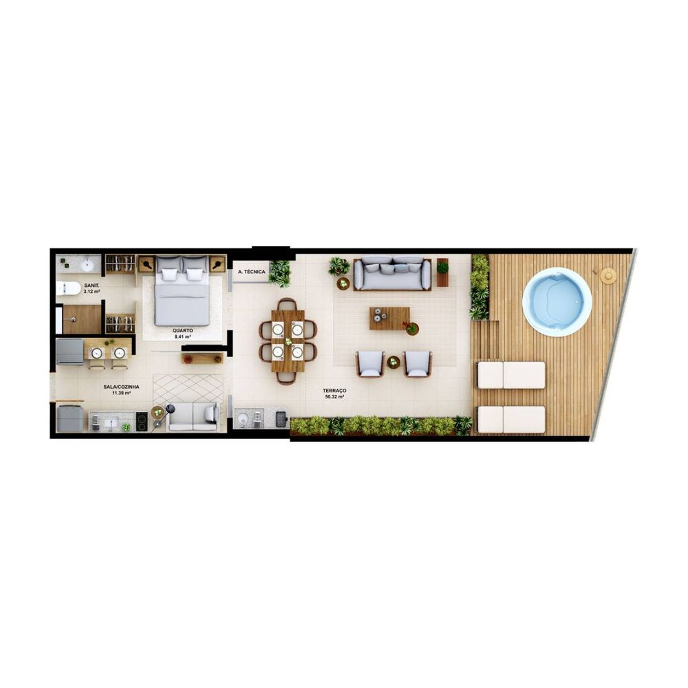 Apartamento, 1 quarto, 20 m² - Foto 2