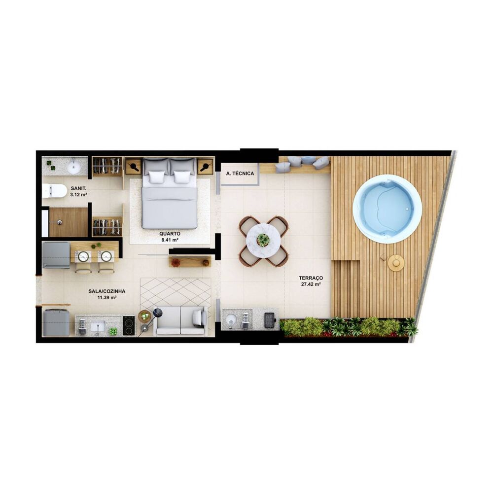 Apartamento, 1 quarto, 20 m² - Foto 4