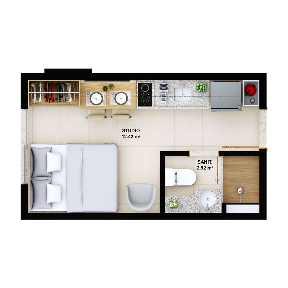 Apartamento, 1 quarto, 20 m² - Foto 8