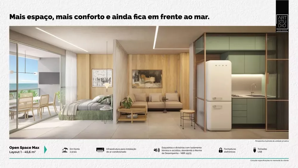 Apartamento à venda com 1 quarto, 36m² - Foto 4