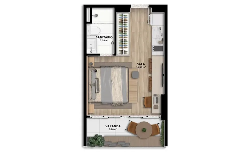 Apartamento, 1 quarto, 37 m² - Foto 7