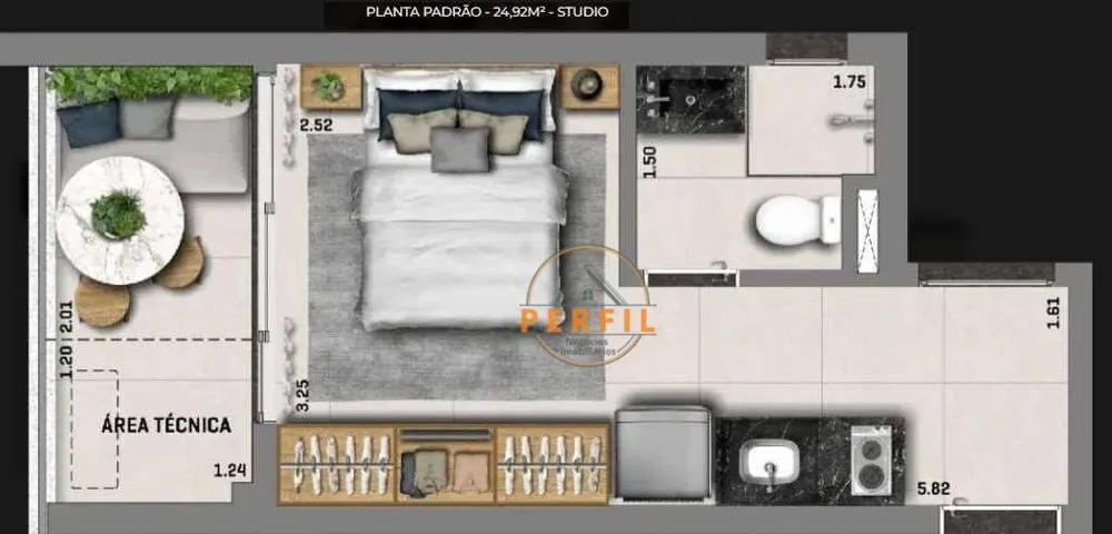 Apartamento, 1 quarto, 22 m² - Foto 16
