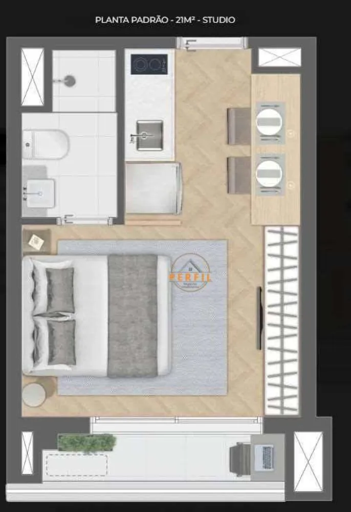 Apartamento, 1 quarto, 21 m² - Foto 16