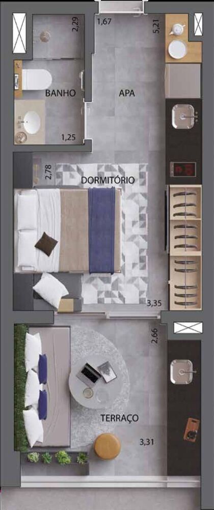 Apartamento, 1 quarto, 30 m² - Foto 4