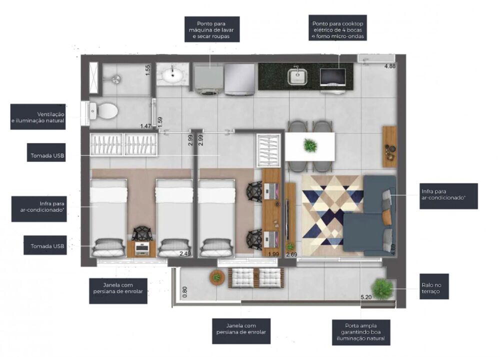 Apartamento, 1 quarto, 26 m² - Foto 30