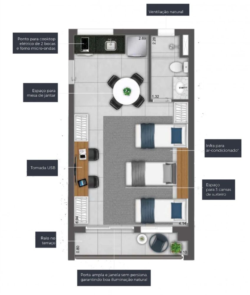 Apartamento, 1 quarto, 26 m² - Foto 29