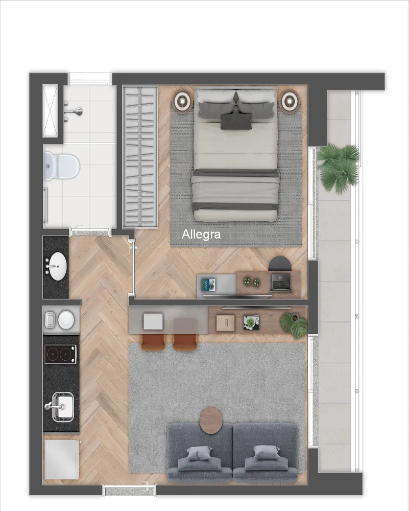 Apartamento, 1 quarto, 31 m² - Foto 16