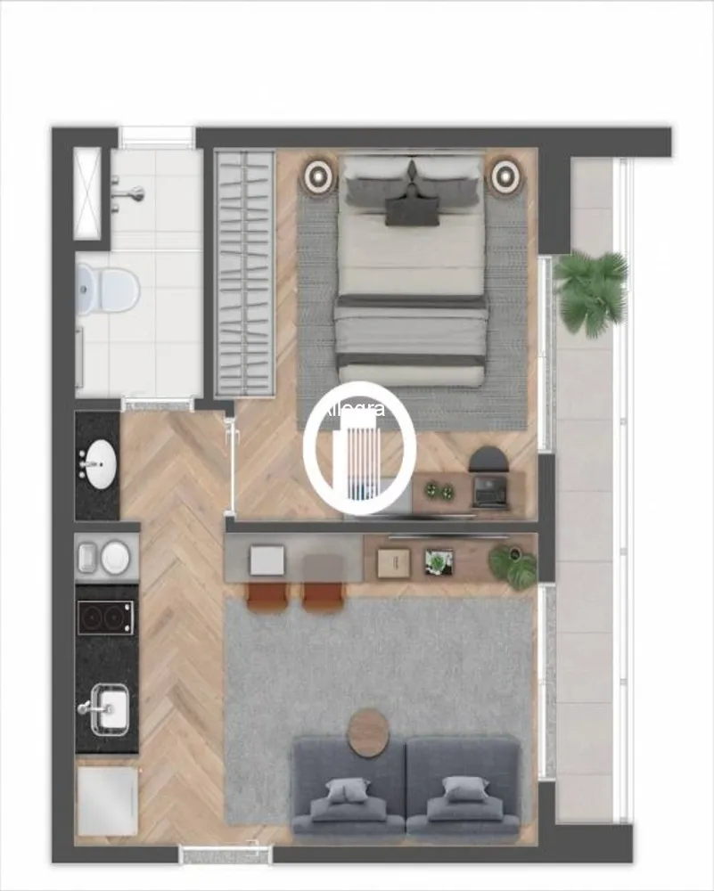 Apartamento, 1 quarto, 31 m² - Foto 2