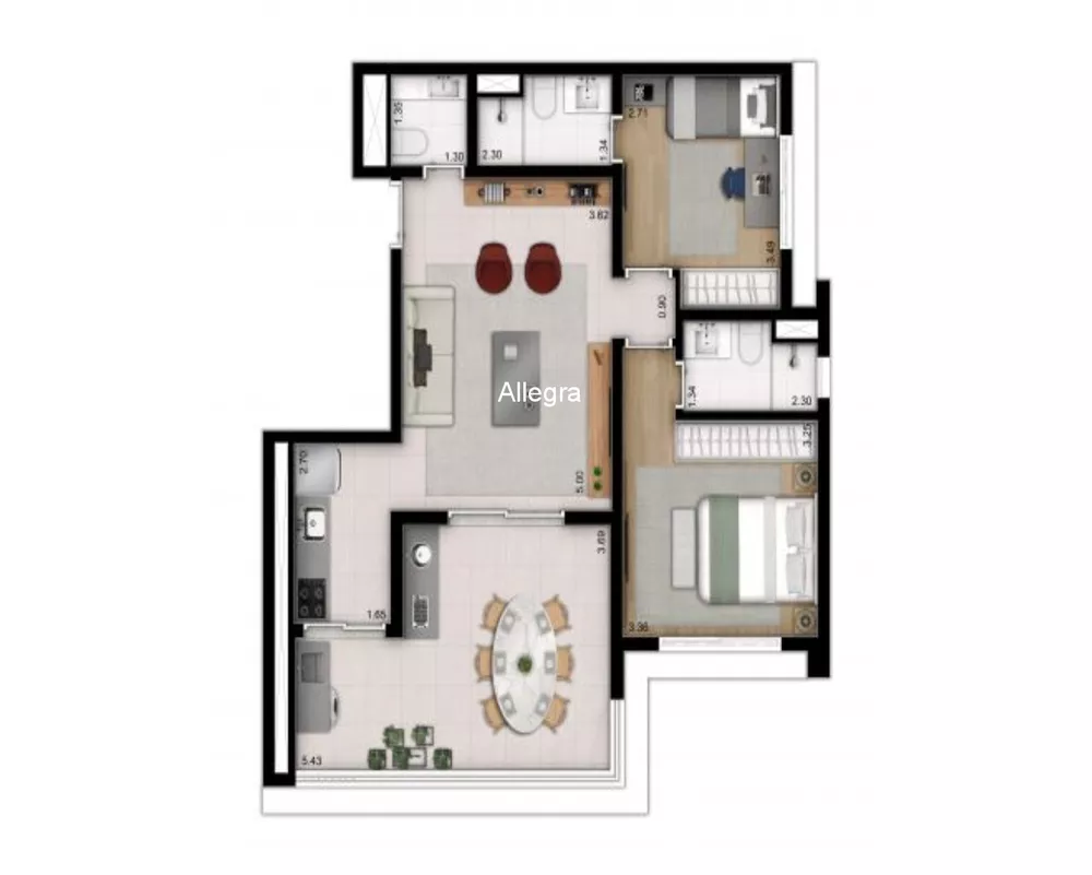 Apartamento à venda com 3 quartos, 81m² - Foto 4