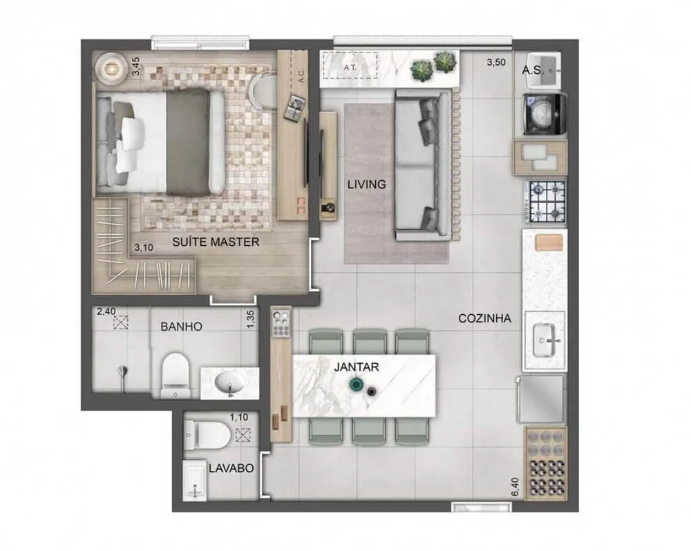 Apartamento, 3 quartos, 70 m² - Foto 10