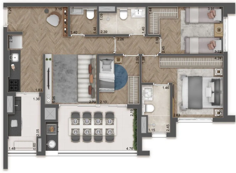 Apartamento, 3 quartos, 82 m² - Foto 10
