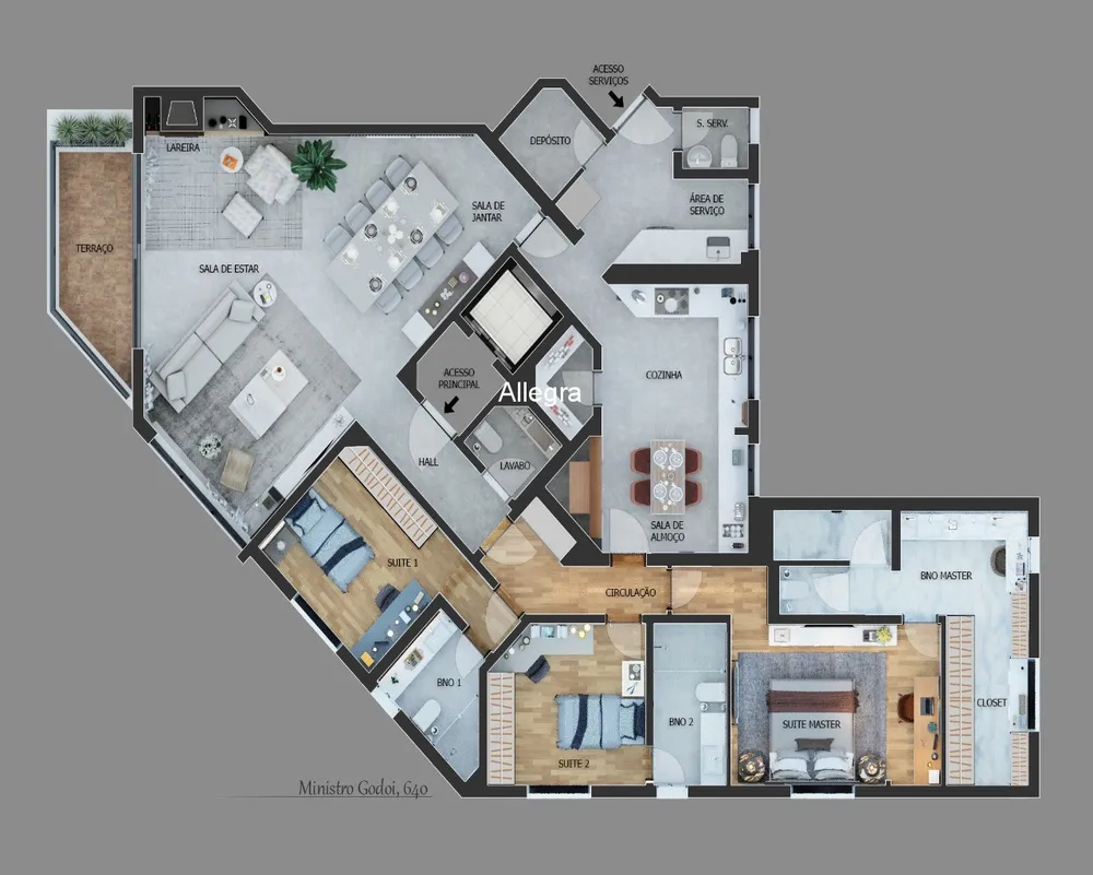 Apartamento, 3 quartos, 184 m² - Foto 3
