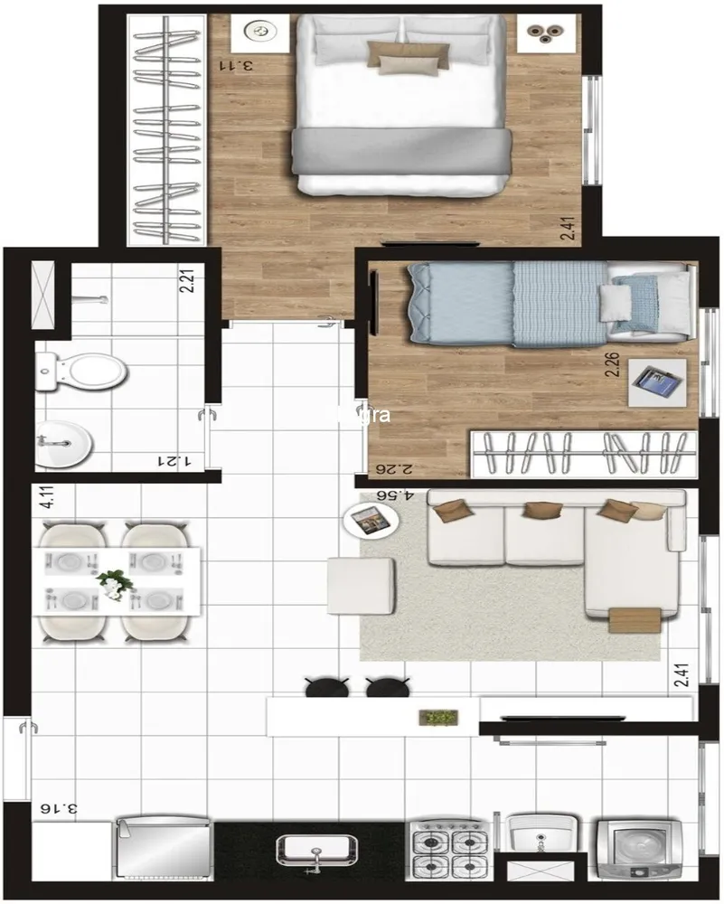 Apartamento, 2 quartos, 40 m² - Foto 15