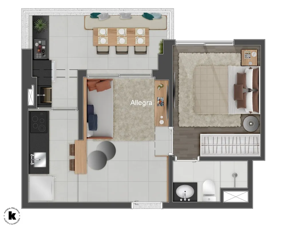 Apartamento, 1 quarto, 37 m² - Foto 3