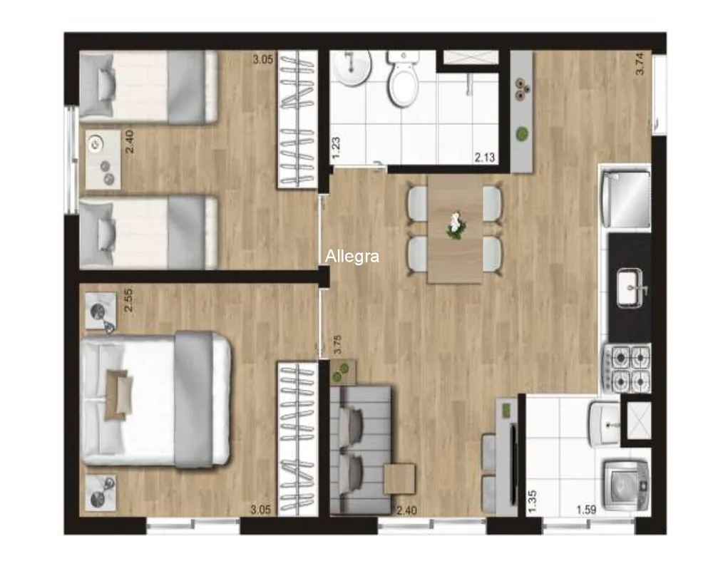 Apartamento, 2 quartos, 40 m² - Foto 9