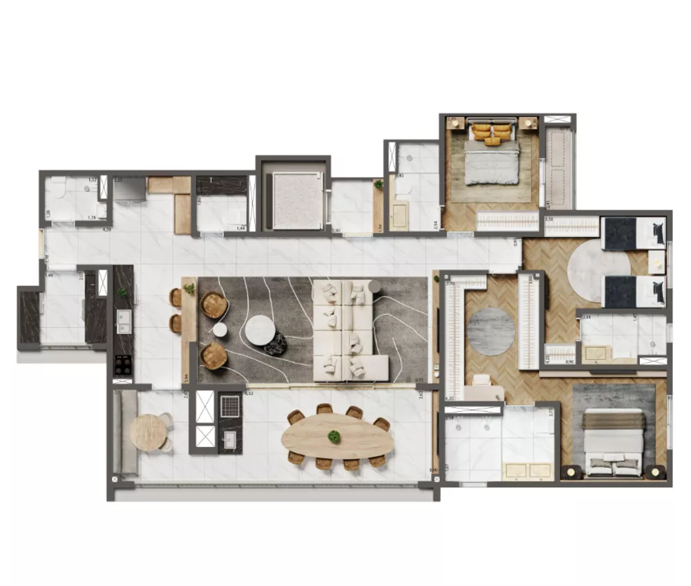 Apartamento, 3 quartos, 156 m² - Foto 3