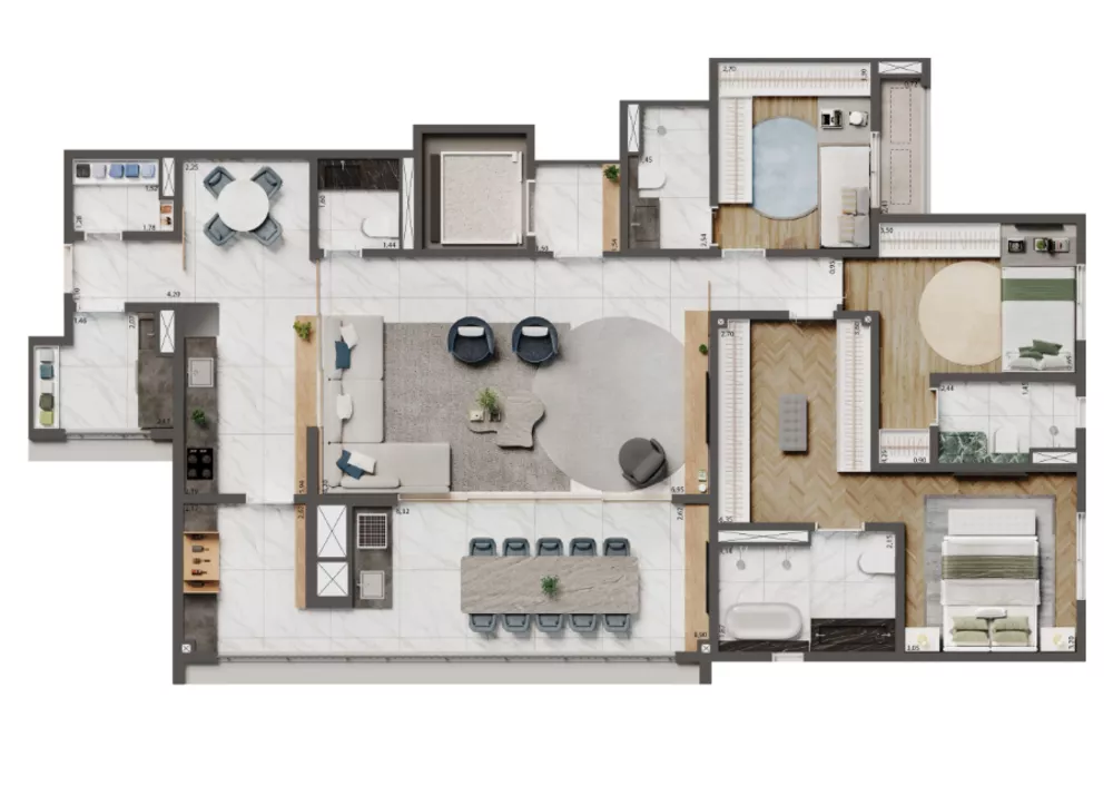 Apartamento, 3 quartos, 156 m² - Foto 7