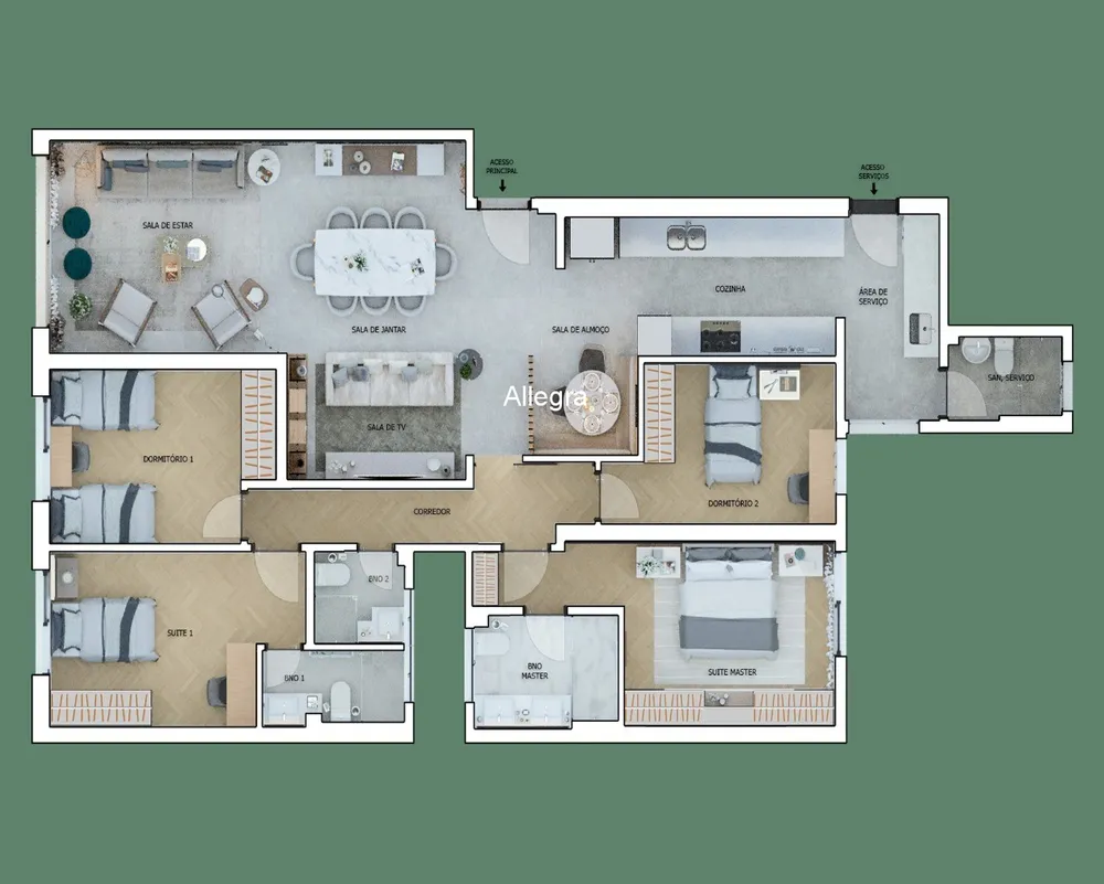 Apartamento, 4 quartos, 146 m² - Foto 3