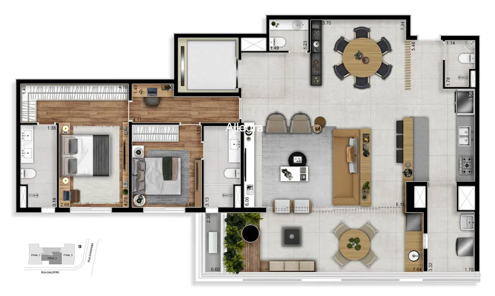 Apartamento, 1 quarto, 45 m² - Foto 1