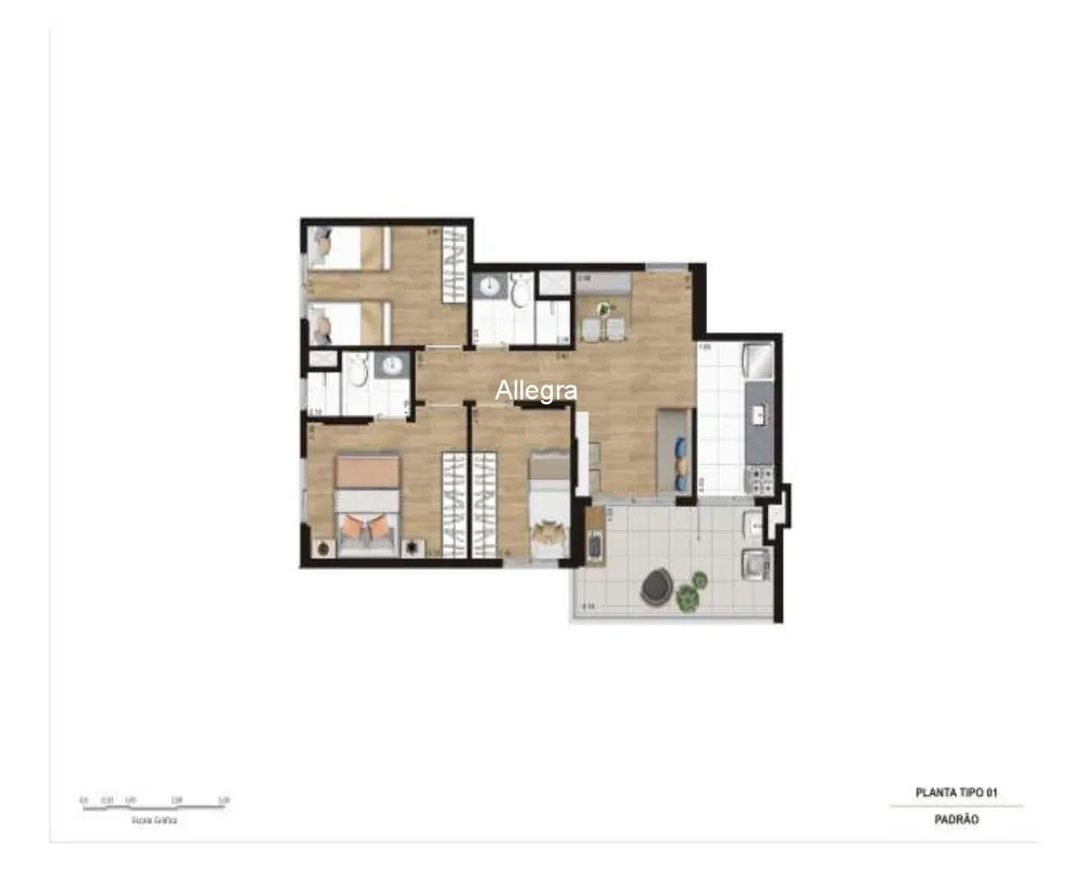 Apartamento, 2 quartos, 43 m² - Foto 2