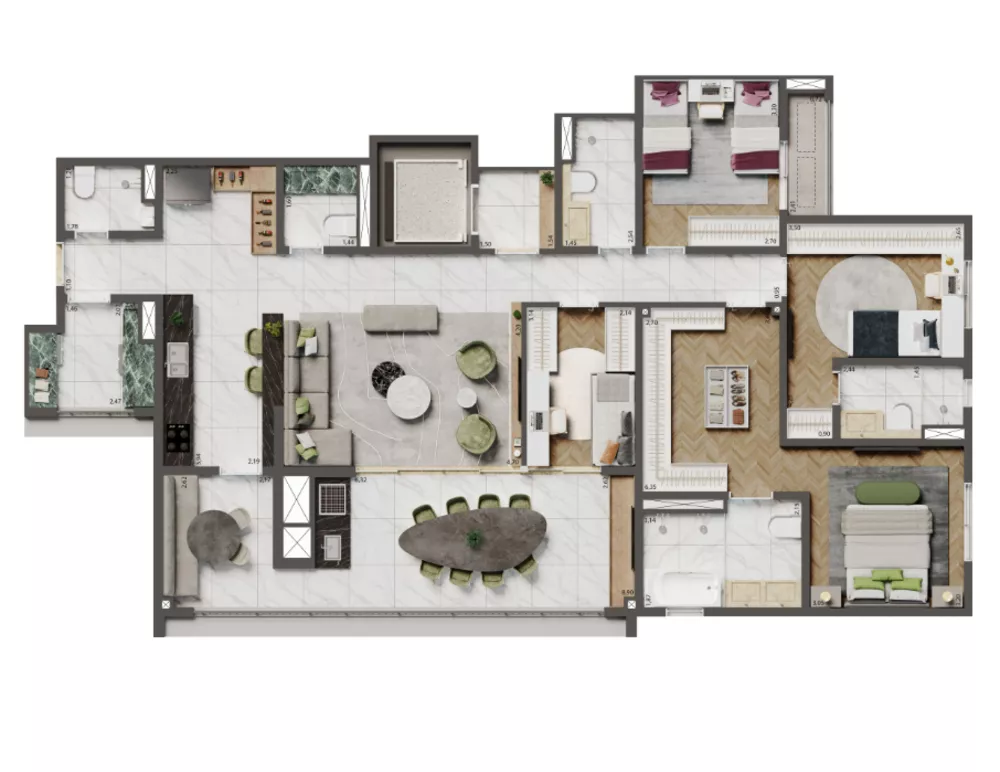 Apartamento, 3 quartos, 164 m² - Foto 2