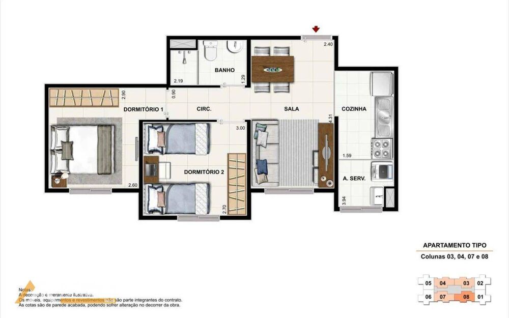 Apartamento à venda com 2 quartos, 43m² - Foto 20