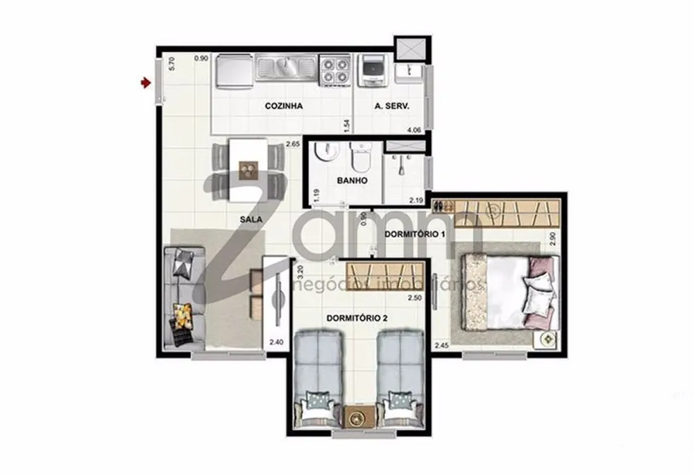 Apartamento, 1 quarto - Foto 12