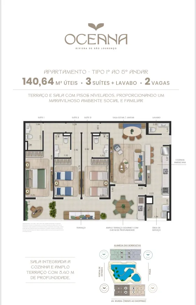 Apartamento, 3 quartos, 140 m² - Foto 3