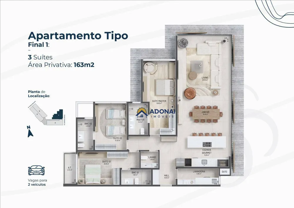 Apartamento, 3 quartos - Foto 2