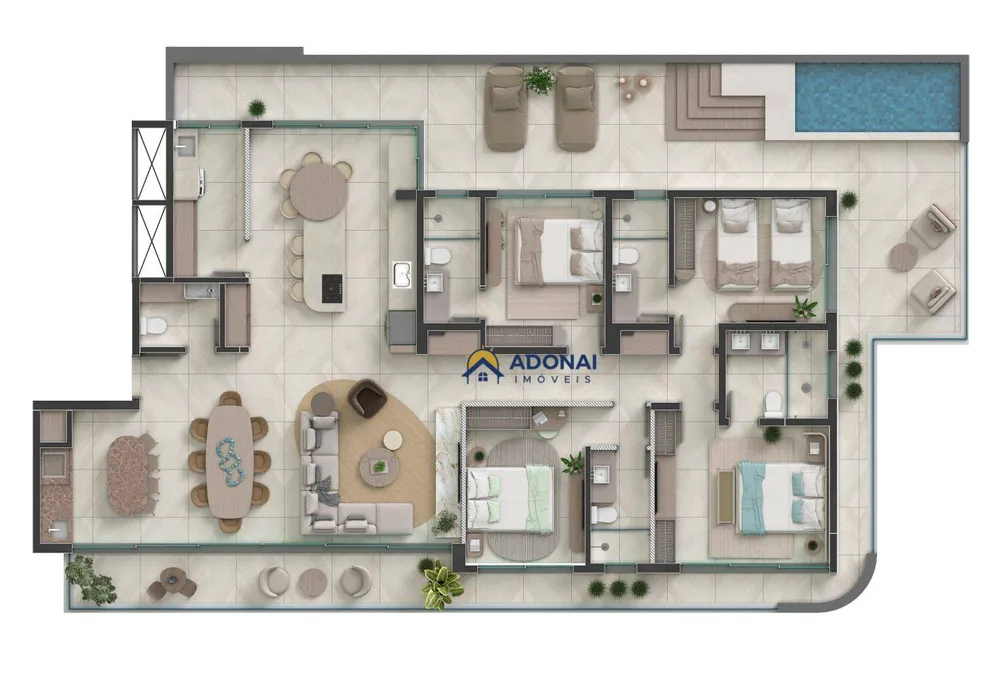 Apartamento, 4 quartos - Foto 2
