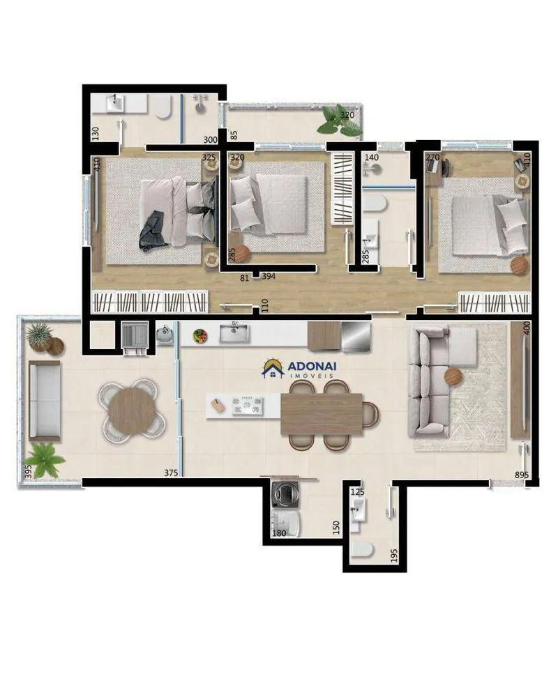 Apartamento, 3 quartos - Foto 2