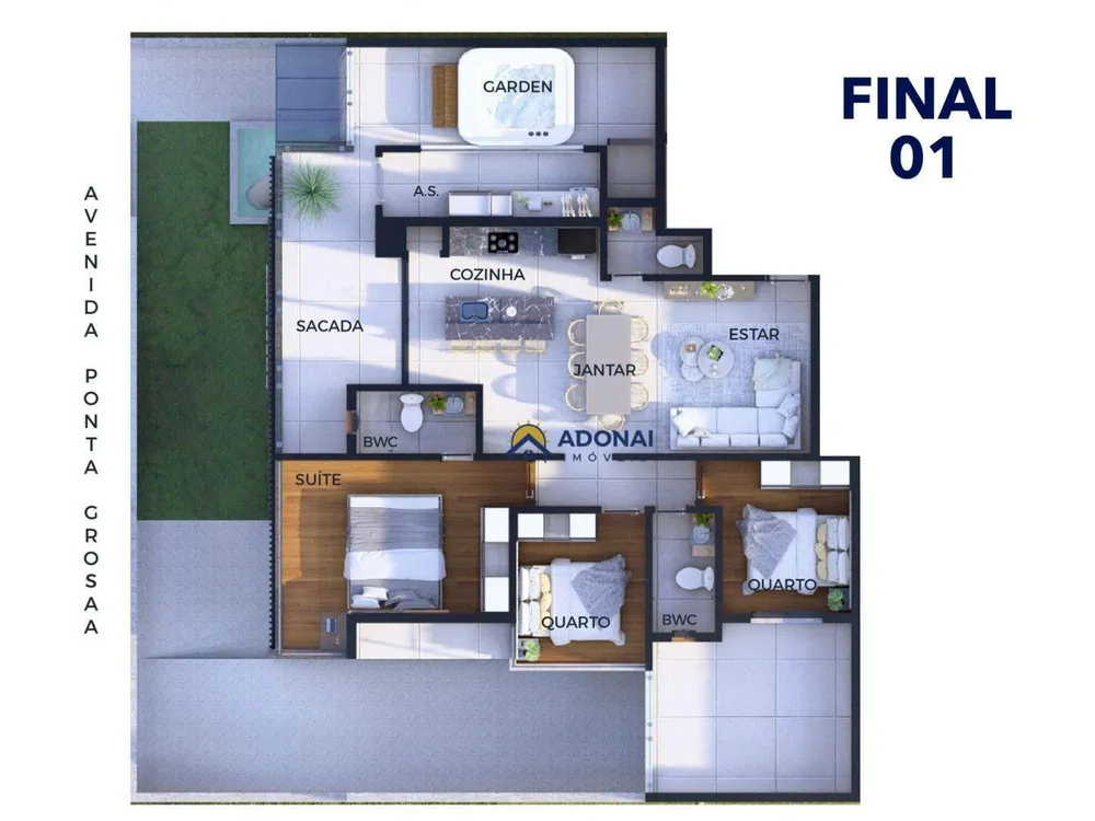 Apartamento, 3 quartos - Foto 3