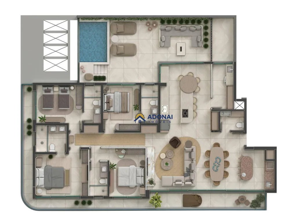 Apartamento, 4 quartos, 213 m² - Foto 1