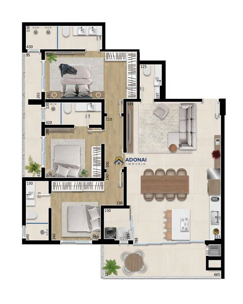 Apartamento, 3 quartos - Foto 3
