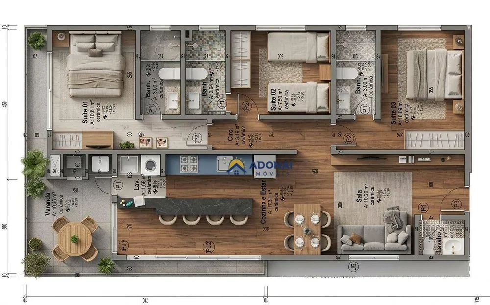Apartamento, 3 quartos - Foto 2
