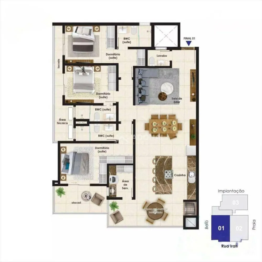 Apartamento, 3 quartos, 169 m² - Foto 8
