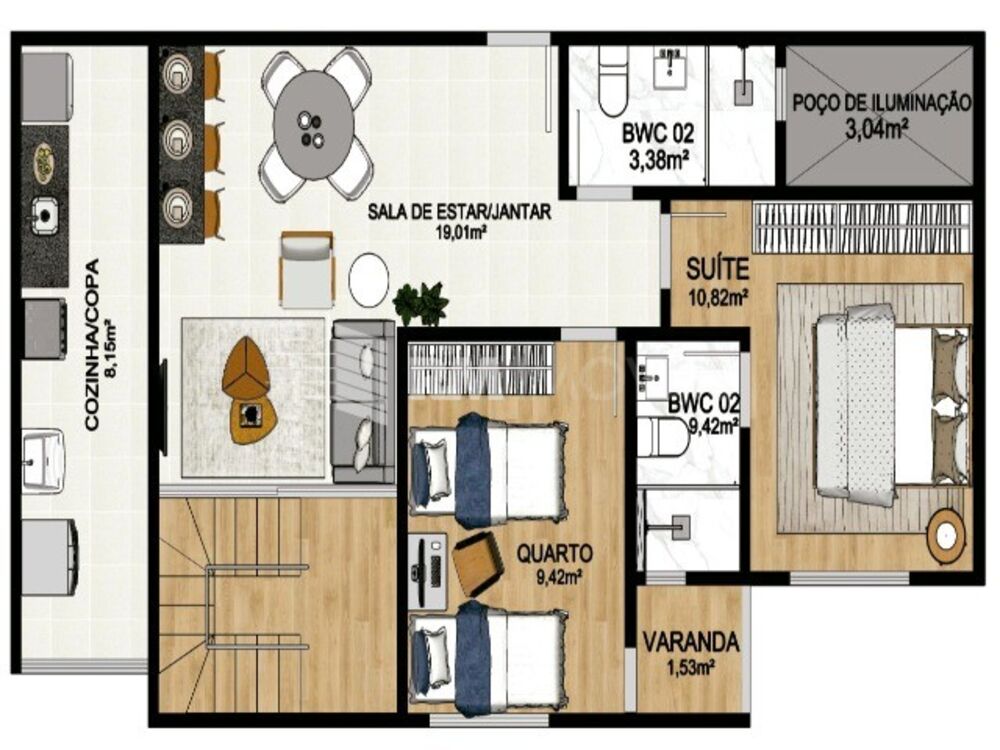 Cobertura, 2 quartos, 124 m² - Foto 3