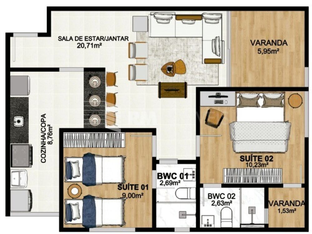 Apartamento, 2 quartos, 62 m² - Foto 4