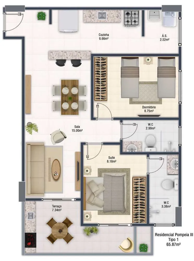 Apartamento, 2 quartos, 65 m² - Foto 5