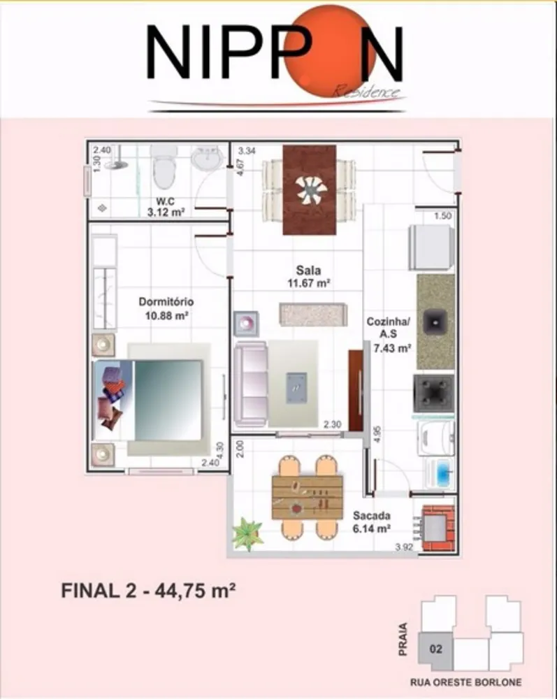 Apartamento, 1 quarto, 44 m² - Foto 20