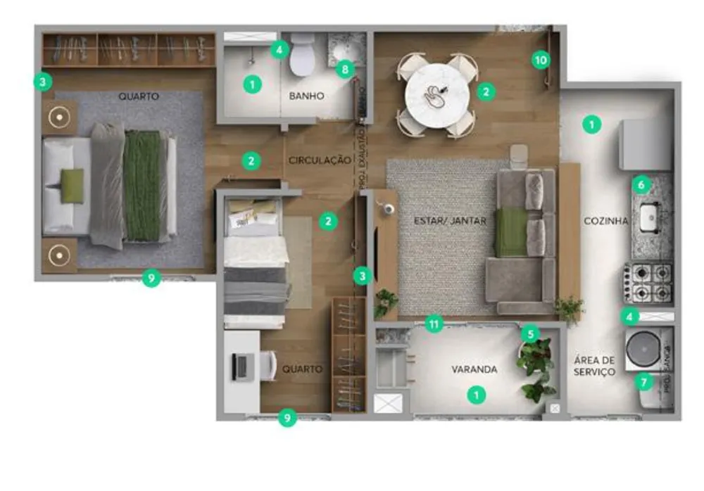 Apartamento, 2 quartos, 47 m² - Foto 10