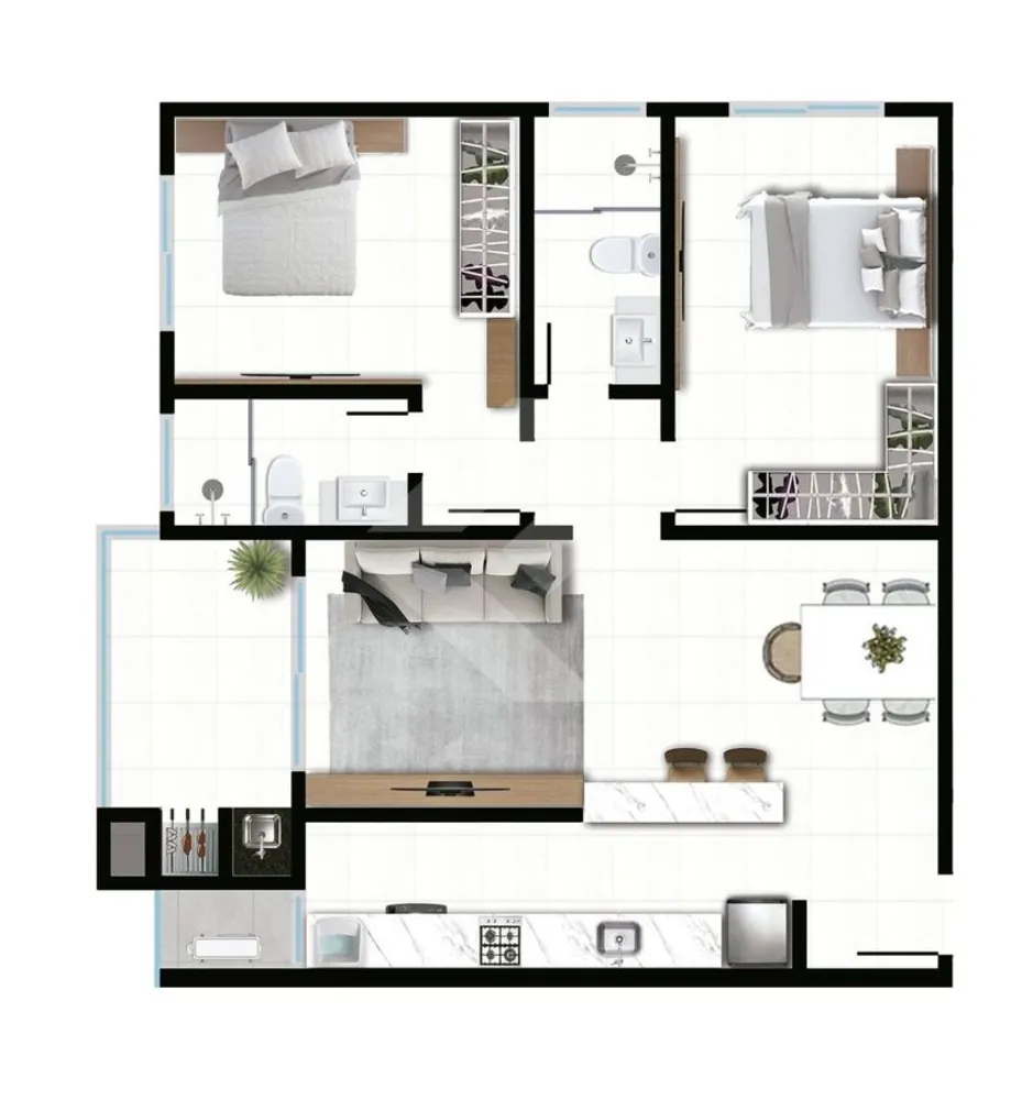 Apartamento, 1 quarto, 51 m² - Foto 9